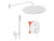 Душевая система Rea Lungo White P8540 Душевая система Rea Lungo White P8540