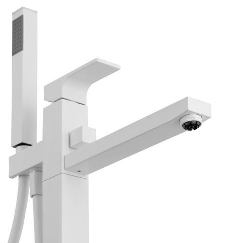 Смеситель для ванны Remer Absolute AU08BO, белый матовый