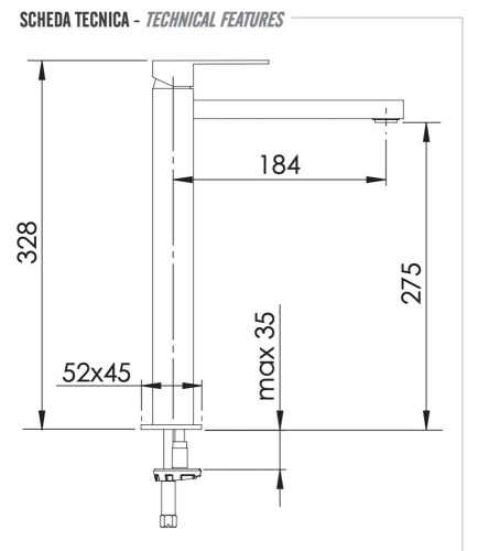 Смеситель для раковины Remer Q-Design QD10LXXL