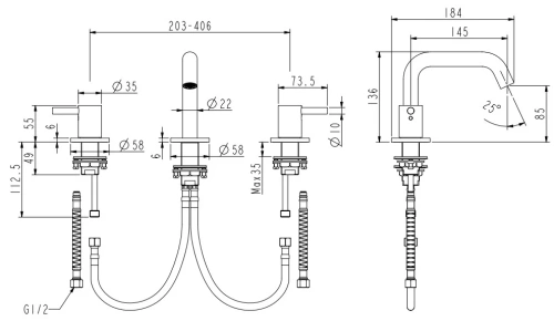 Смеситель для раковины Nemo Round NM-2317BN brush nickel