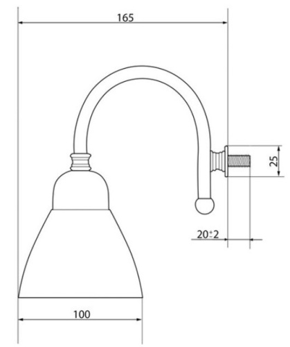 Светильник на раму зеркала Caprigo 2235-ORO