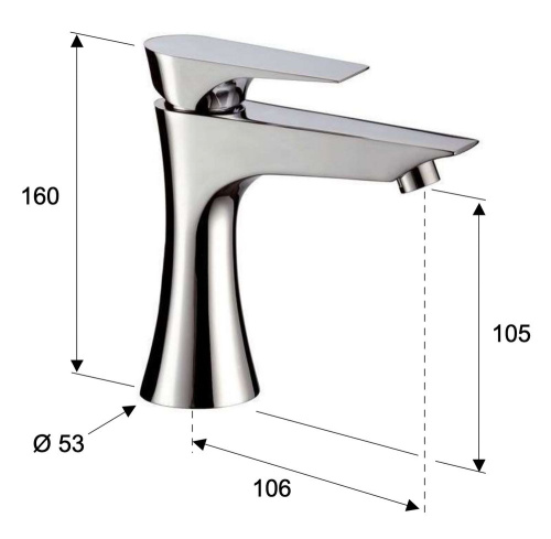 Смеситель для раковины Daniel Diva DV60615