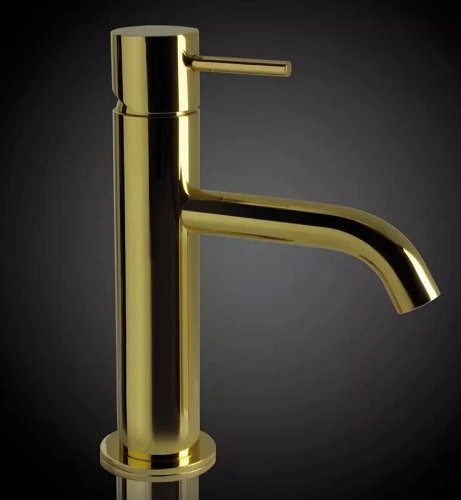 Смеситель для раковины Remer X Style X12DO, золото глянцевое