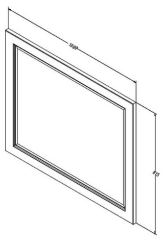 Зеркало Caprigo Albion 100 120 10332-B002