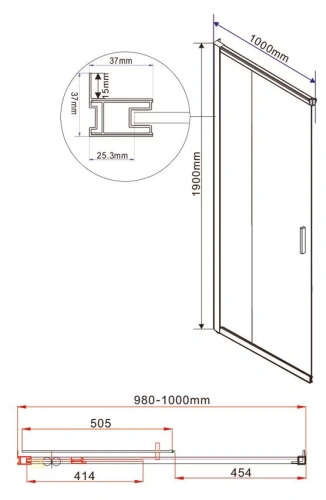 Душевой уголок Vincea Garda VSS-1G9011CGB
