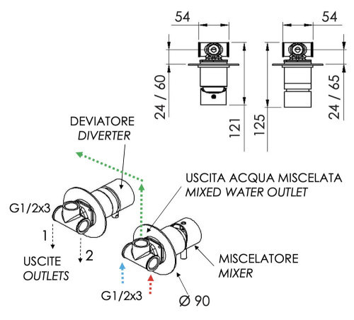 Смеситель для душа Daniel Tokyo TK625DP