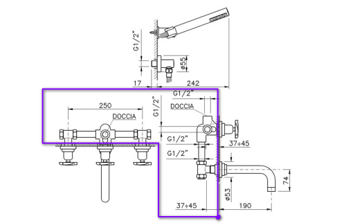 Смеситель для душа Nicolazzi C2203