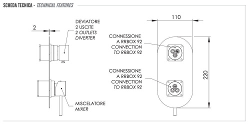 Смеситель для душа Remer X Style X92KBVO, бронза