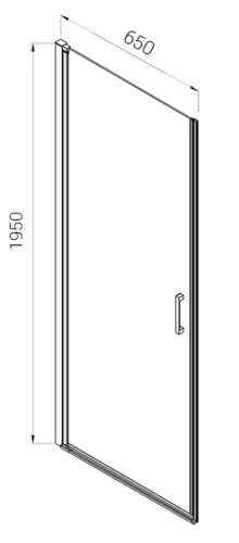 Душевая дверь Vincea Alpha VDP-3AL650CL