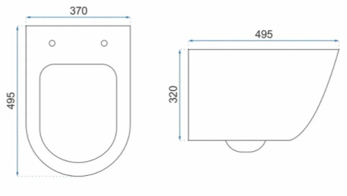 Унитаз подвесной Rea Carlos rimless Lava matt C8004