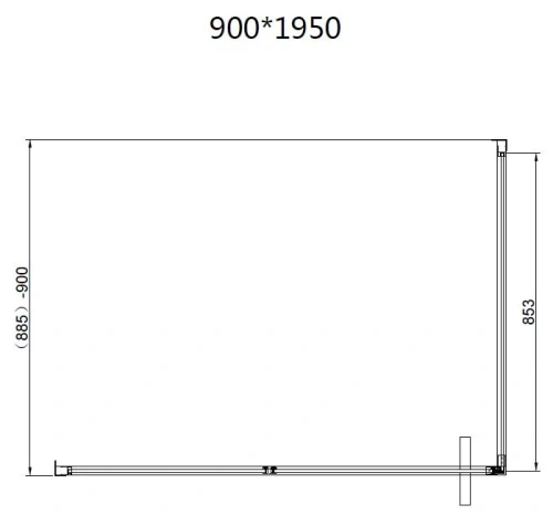 Душевой уголок Vincea Slim 8mm VSR-4SLP9090CL