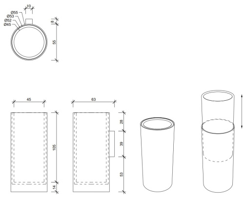 Стакан настенный Decor Walther Mikado WMB 0522620