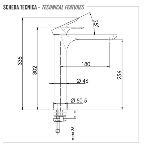 Смеситель для раковины Remer Infinity I11LBO, белый матовый
