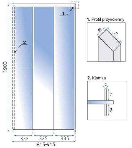 Душевая дверь Rea Alex 90 K0549