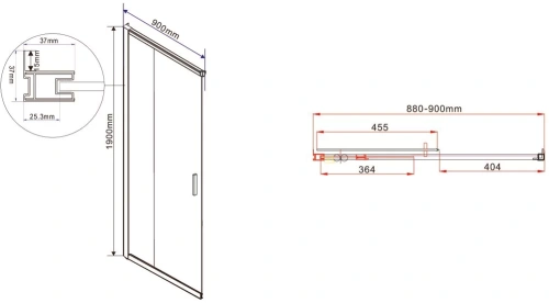 Душевой уголок Vincea Garda VSS-1G9011CH