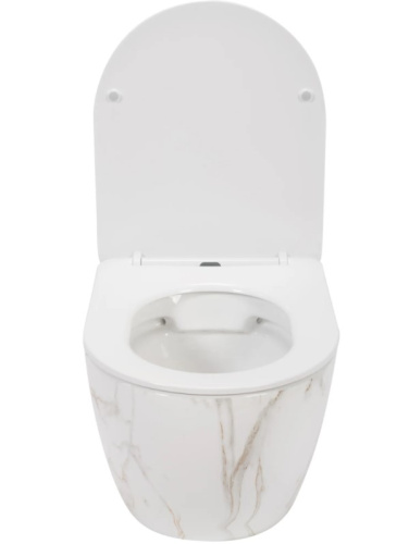 Унитаз подвесной Rea Carlos Flat Rimless Aiax Shiny C6385