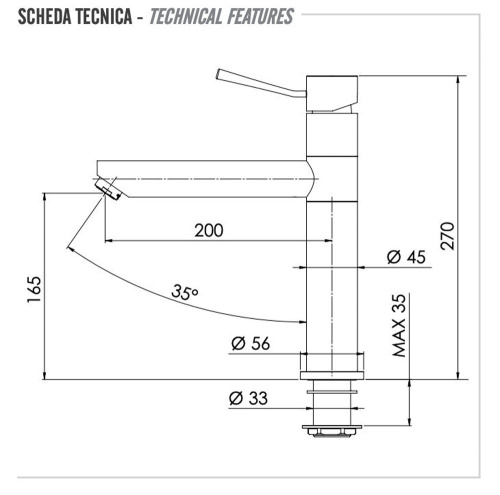 Смеситель для кухни Remer Minimal N40