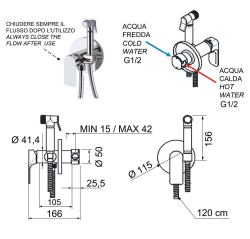 Гигиенический душ Remer Infinity I65NO, черный матовый