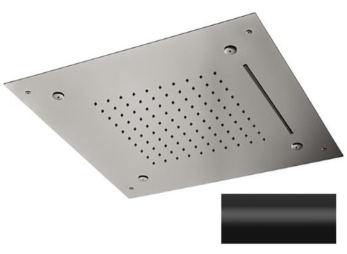 Верхний душ потолочный 50 см Remer 357SFS50NCNO, черный матовый