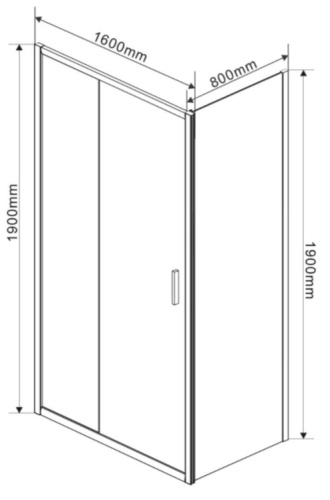 Душевой уголок Vincea Garda VSR-1G8016CL
