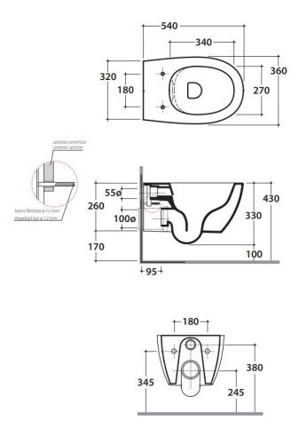 Унитаз подвесной Globo 4ALL MDS03SK