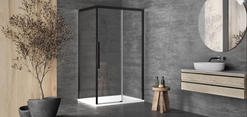 Душевой уголок Kolpa-San Libra DW 100X100-R black transparent 518440