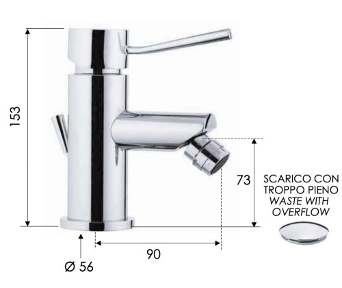 Смеситель для биде Remer Minimal N20