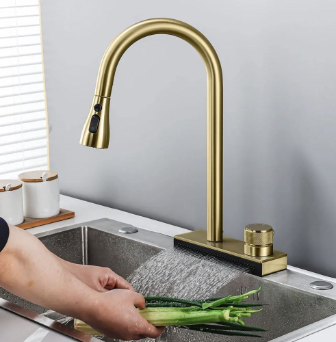 Смеситель для мойки Rea Conor gold matt B6312