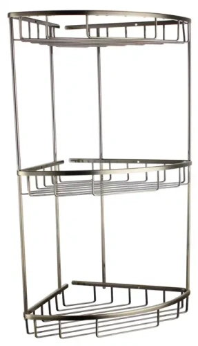 Полка тройная угловая решетка Vivi Felice F03 BRONZO