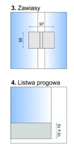 Душевая дверь Rea Fold Modul 120 K7437