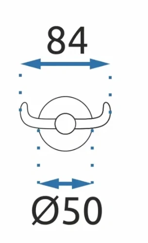 Крючок вешалка для полотенца Rea MIST 02 Black matt 80019