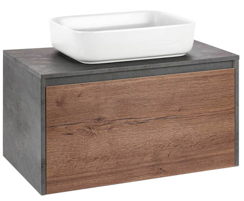 Тумба подвесная Vincea Mesa 800 T.Oak + Beton VMC-2MS800TB