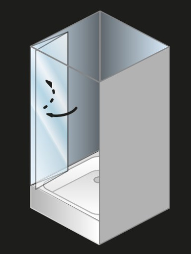 Душевая дверь Kolpa-San Luna TVZ/S 90 silver transparent 534120