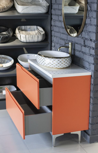 Тумба напольная Vela Вектор Оранж 100Н TU27144