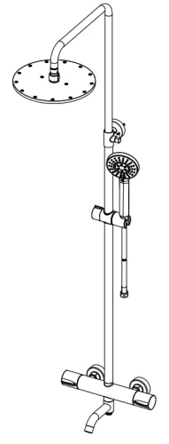 Душевая система Nemo Round NM-9012BG brush gold