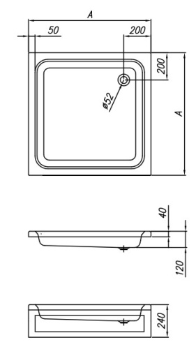 Душевой поддон Kolpa-san Pearl 80x80 563070