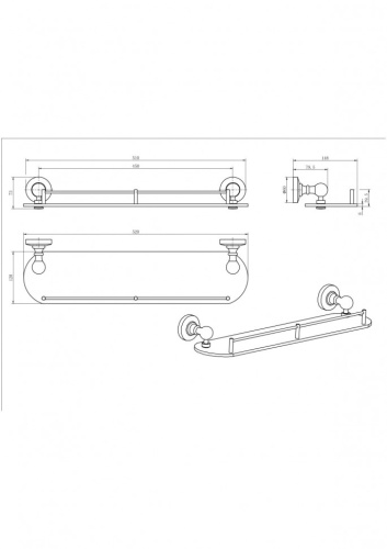 Полка CeramaLux Caps 51311