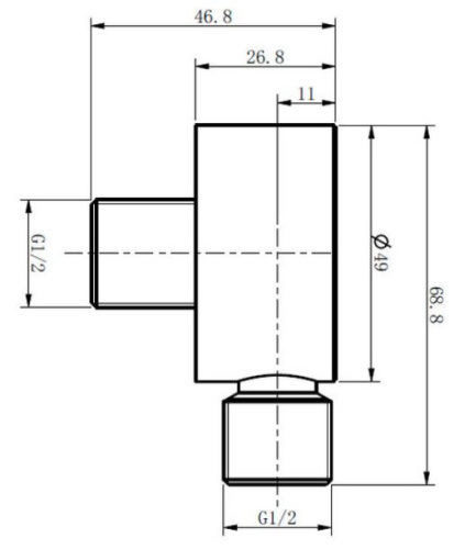 Душевой штуцер Caprigo 99-590-BRG