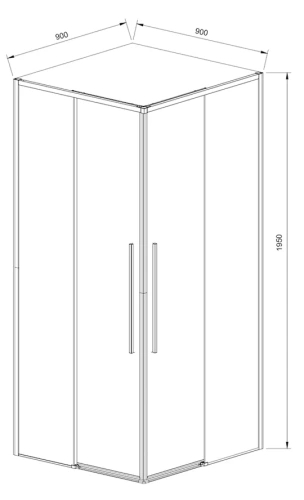 Душевой уголок Vincea Slim-N VSS-4SN900CGB