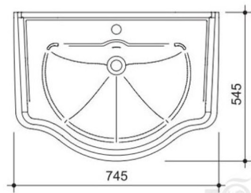 Консоль с раковиной Caprigo LOW7060/73-VOT