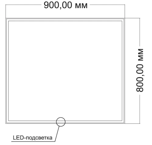 Зеркало Vincea LED VLM-3VN9008-2 900х800