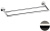 Полотенцедержатель двойной 60 см Remer Guest GS33NP, никель брашированный