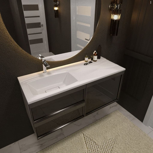 Умывальник Versalia Elegant 120 L с комплектом кронштейнов Умывальник Versalia Elegant 120 L с комплектом кронштейнов