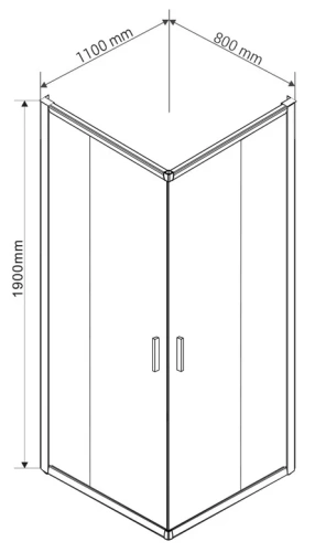 Душевой уголок Vincea Garda VSS-1G8011CGB