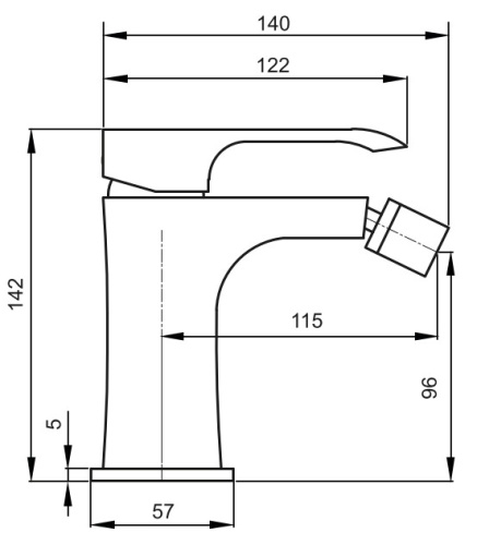 Смеситель для биде Ahti Rauma RM501001