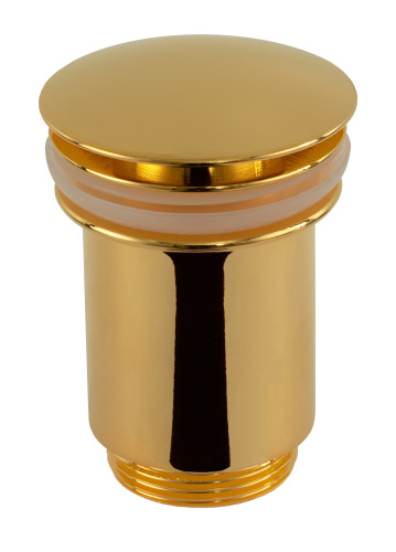 Донный клапан без перелива 1”1/4 Remer 904CC114DO, золото глянцевое