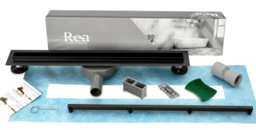 Трап для душа Rea Neo Slim Pro 700 Black G8901