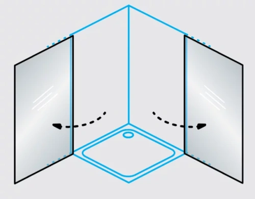 Душевой уголок Kolpa-San Andromeda Q 80 black transparent 516480