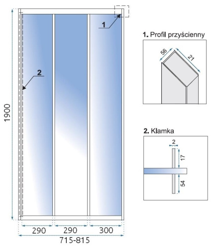 Душевая дверь Rea Alex 80 K0287