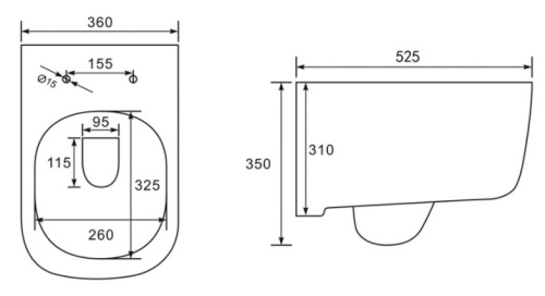 Унитаз подвесной Vincea Form VT1-35